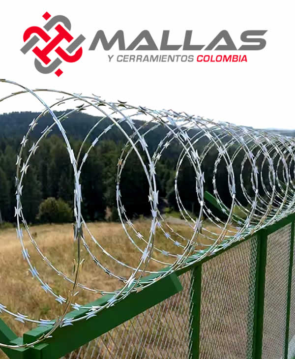 Venta e instalación de concertinas metálicas de seguridad para cerramientos metálicos en Bogotá, Colombia
